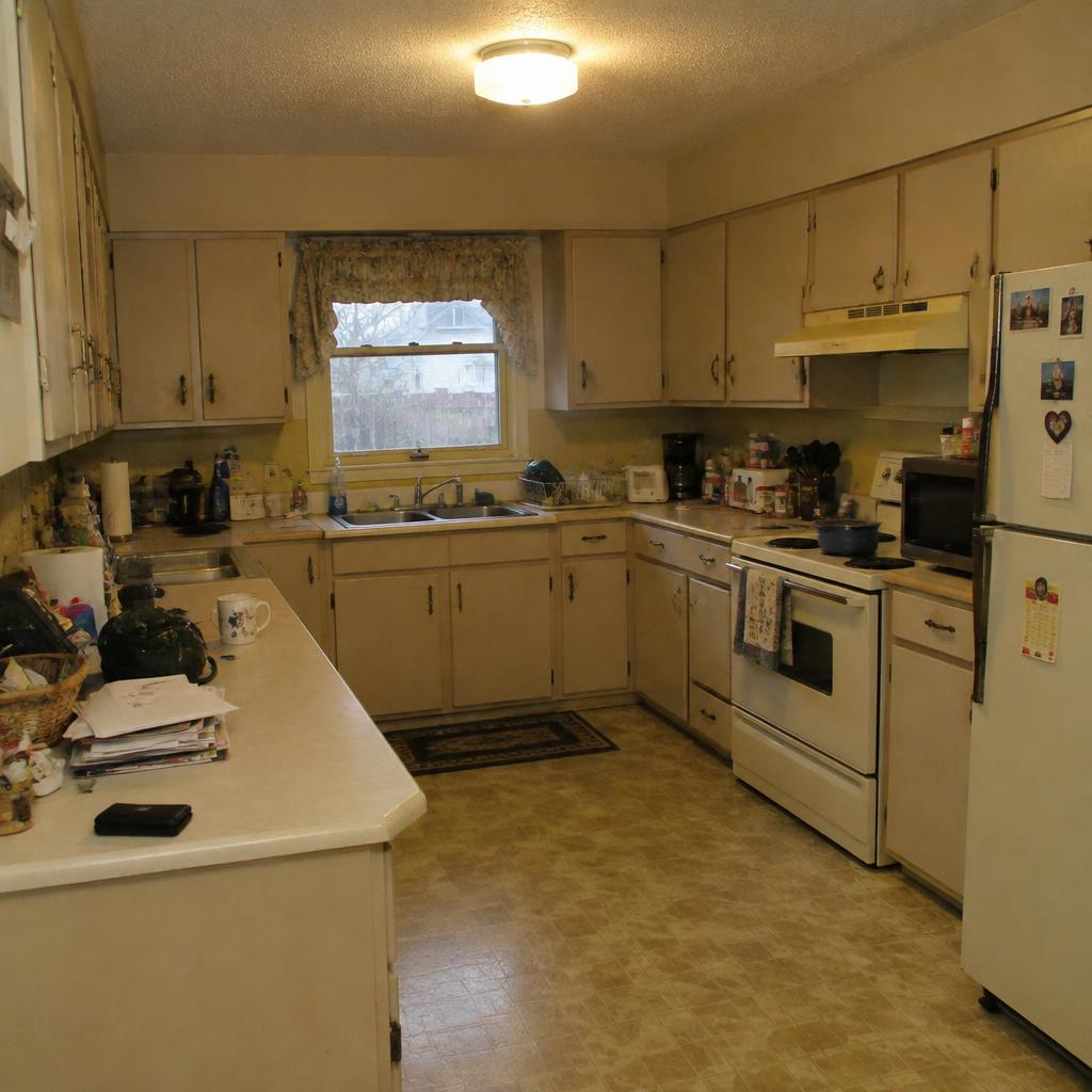 Dated kitchen before remodel